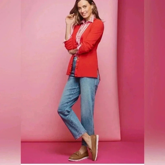 Talbots High Waist Straight Ankle Jeans Newport Wash Size 10P - Picture 2 of 13